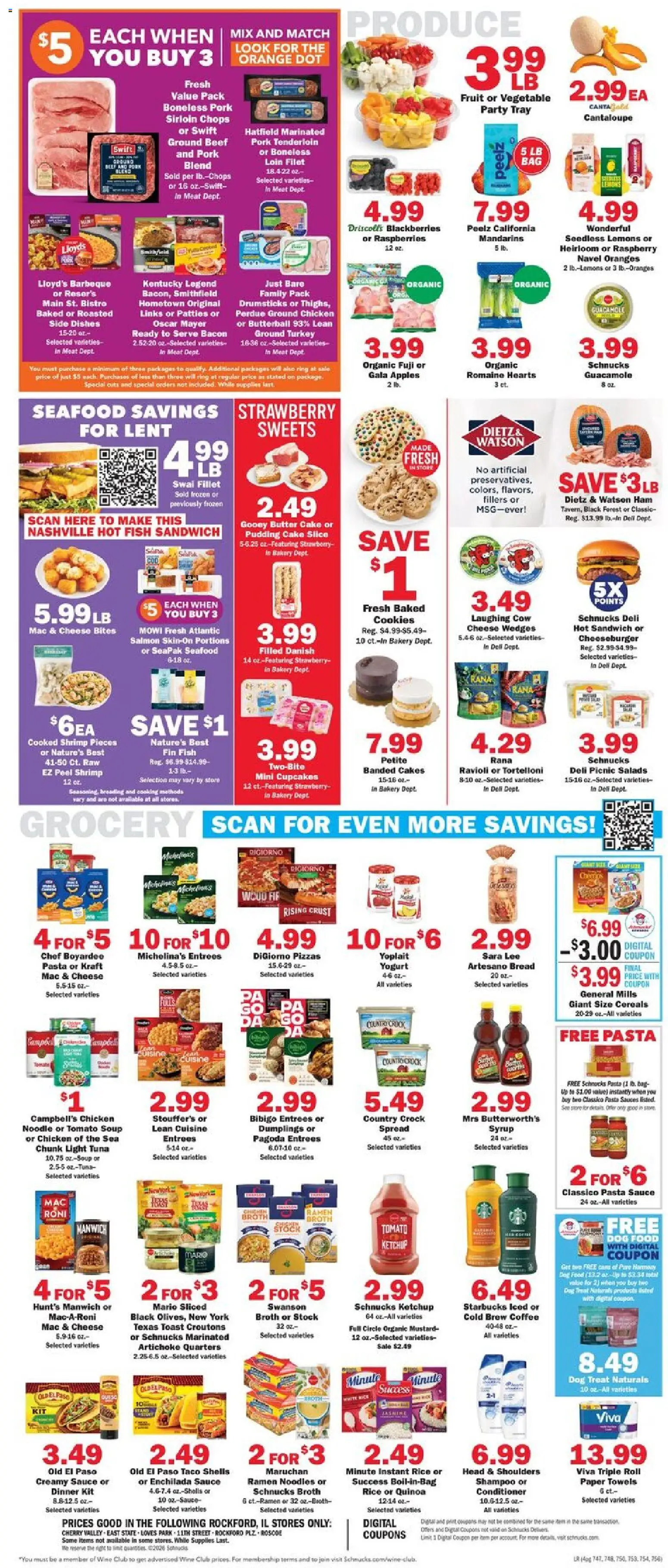 Schnucks Weekly Print Ad - IL - valid from 18.03.2026 | Page: 4 | Products: Conditioner, Cheese, Pasta, Lime