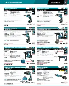 Vista previa de Makita - Catálogo, nuevo folleto de la tienda, válido en México a partir del 04.09.2025 | Página: 53 | Productos: Cuadro, Bolsa, Batería, Polvo
