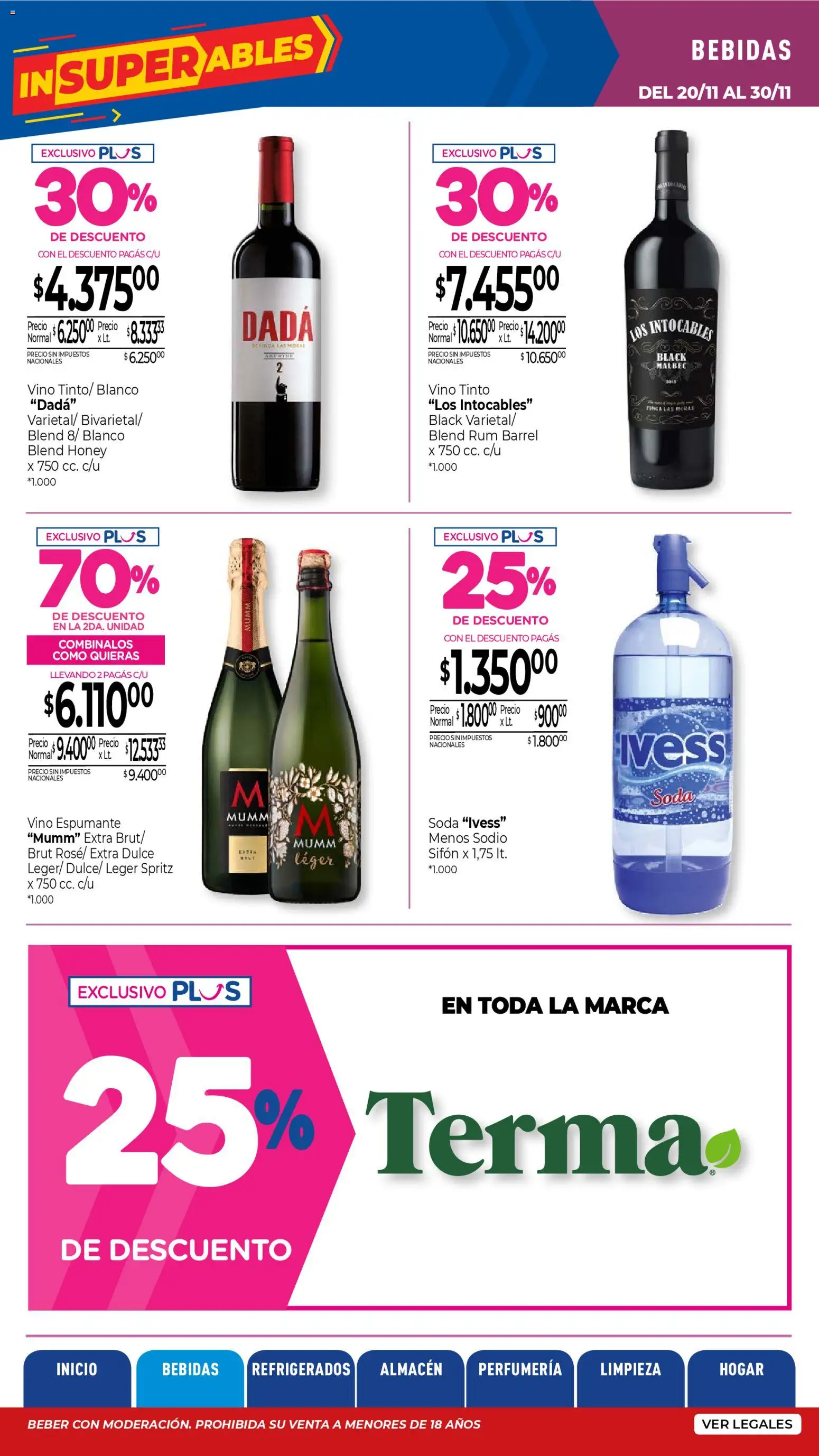 La Anonima catálogo │ válido desde el 20.11.2025 | Página: 10 | Productos: Soda, Vino