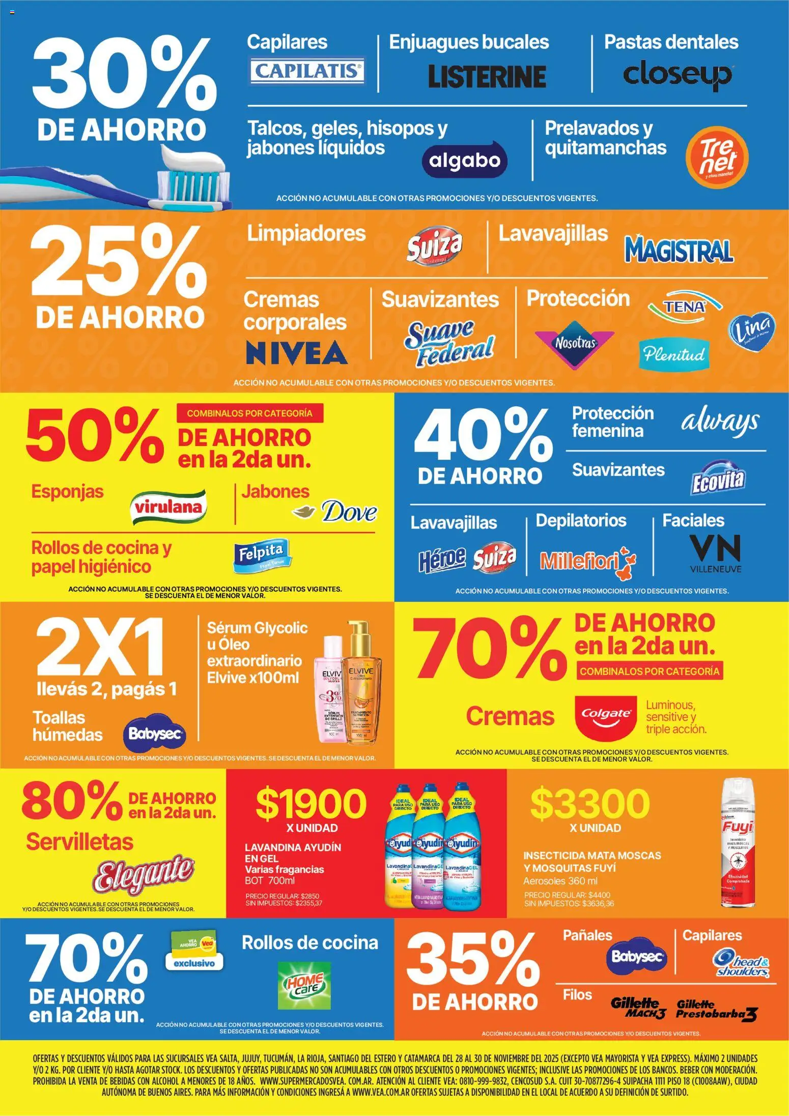 Vea - Oferta fin de semana │ válido desde el 28.11.2025 | Página: 8 | Productos: Papel higiénico, Lavandina, Toallas, Quitamanchas