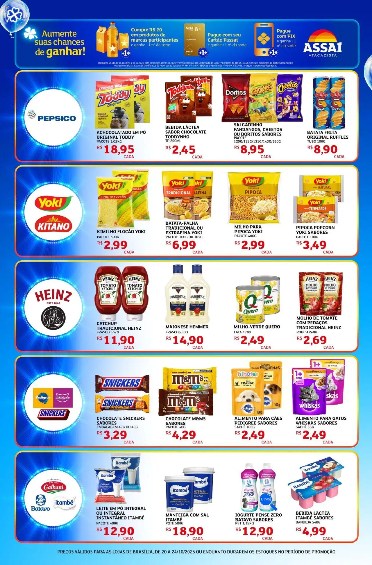 Assaí Atacadista Folheto - válido de 20.10.2025 | Página: 4 | Produtos: Milho verde, Iogurte, Ketchup, Cálcio