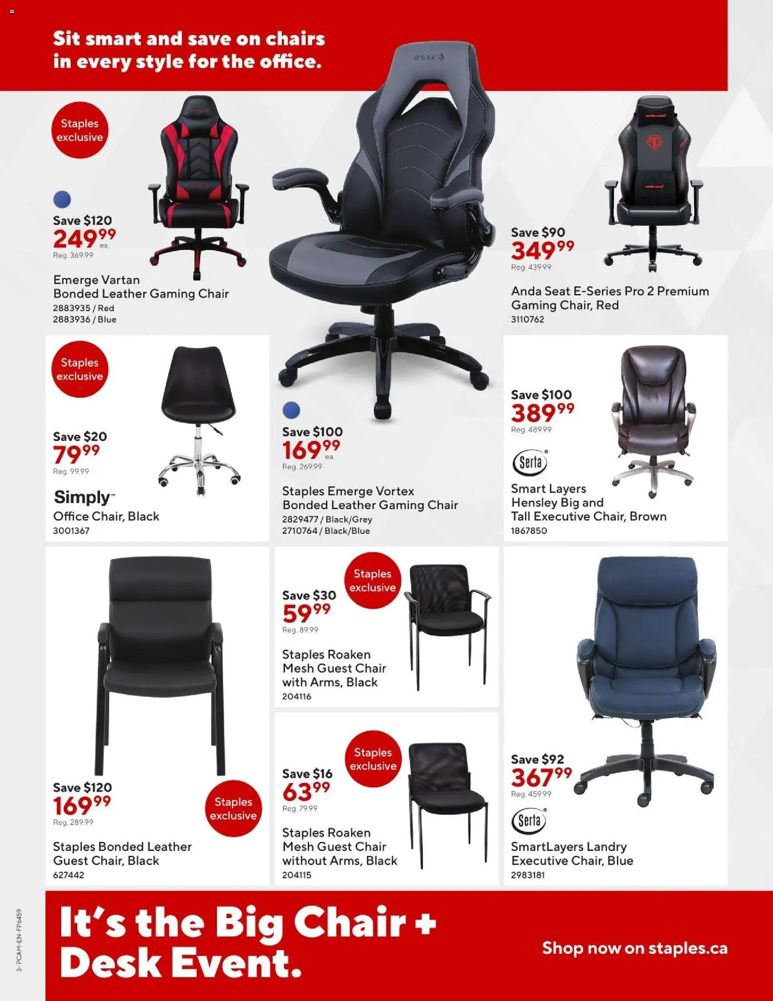 Staples flyer valid from 24.10.2025 | Page: 3 | Products: Chair
