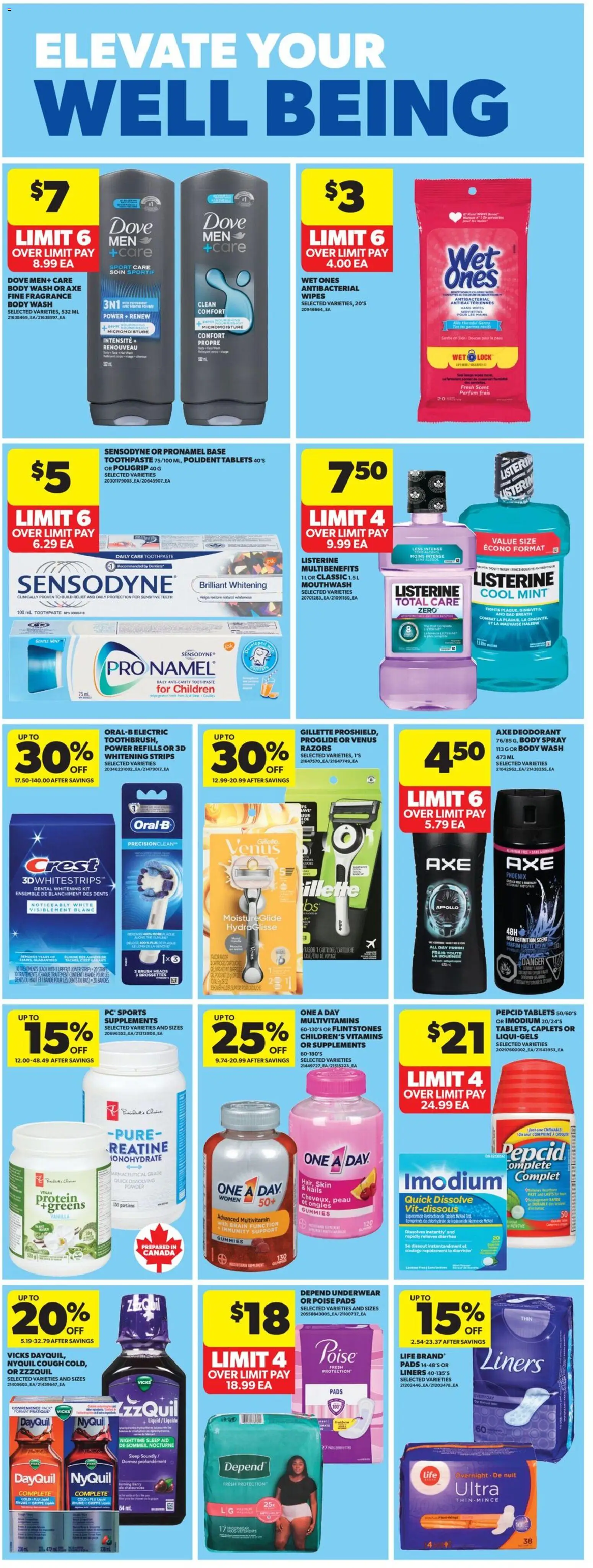 Real Canadian Superstore flyer valid from 05.03.2026 | Page: 25 | Products: Body wash, Deodorant, Toothpaste, Mouthwash