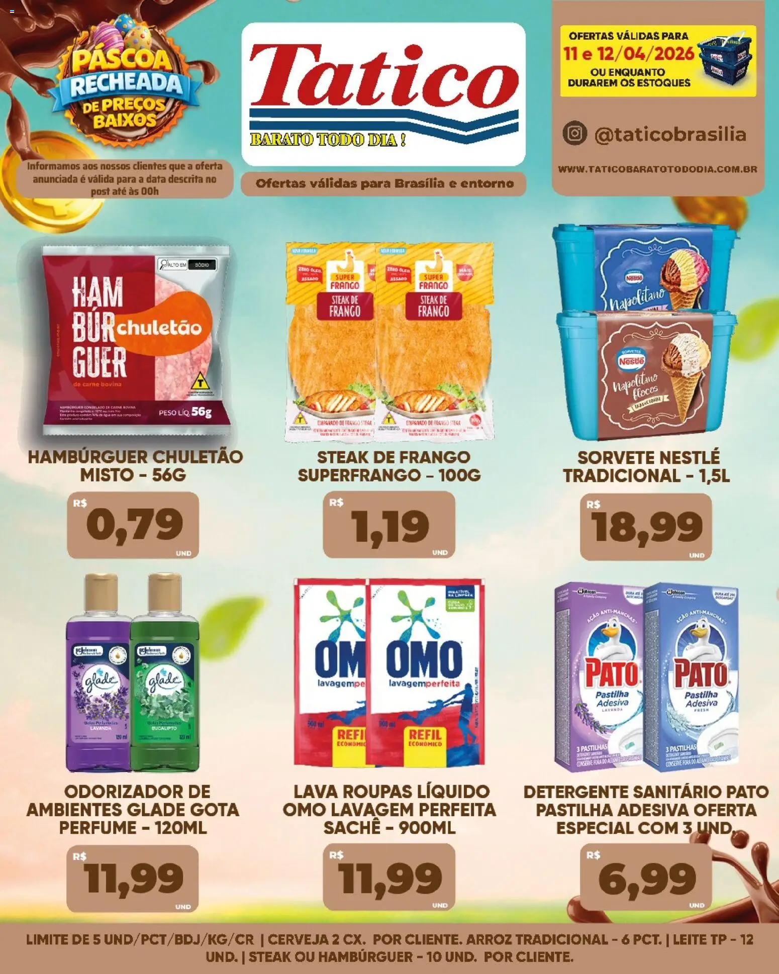 Tatico Folheto - válido de 11.04.2026 | Página: 22 | Produtos: Leite, Arroz, Carne, Chuletão