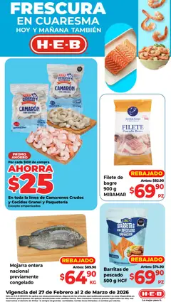 Vista previa de H-E-B folleto, nuevo folleto de la tienda, válido en México a partir del 27.02.2026