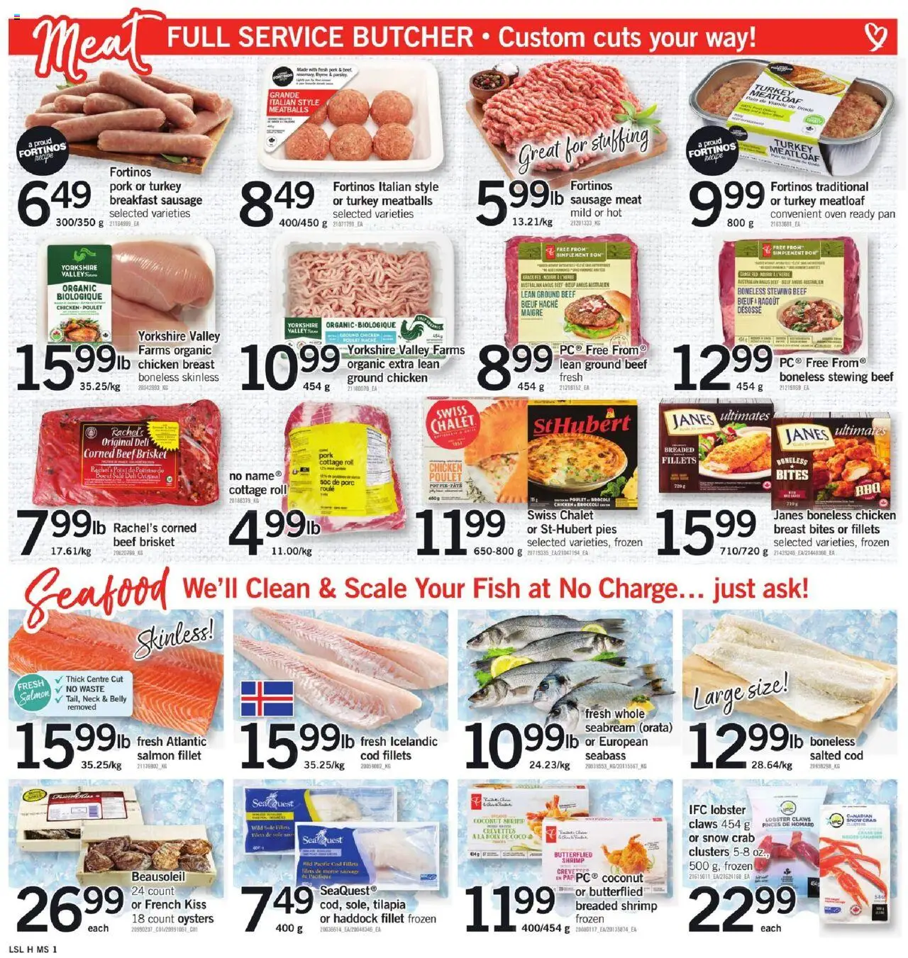 Loblaws flyer valid from 25.09.2025 | Page: 3 | Products: Beef, Turkey, Chicken, Pork