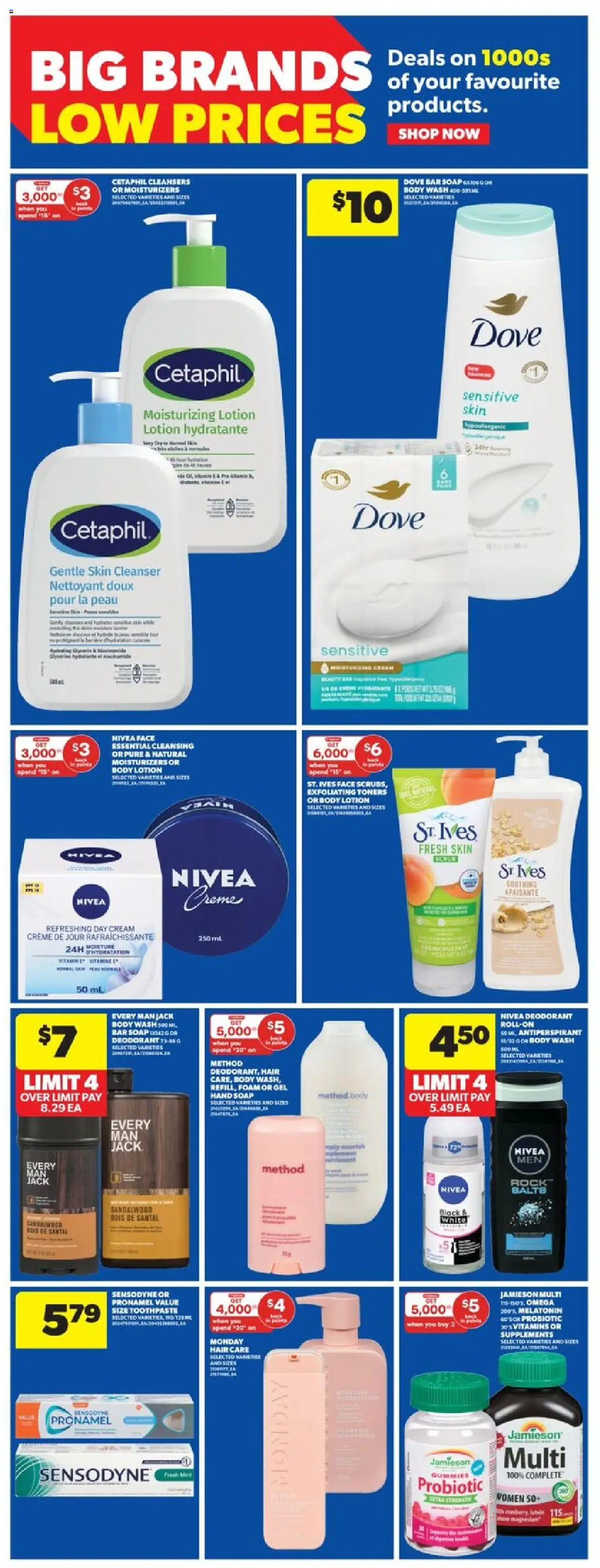 Real Canadian Superstore flyer valid from 21.08.2025 | Page: 28 | Products: Cream, Body lotion, Soap, Body wash