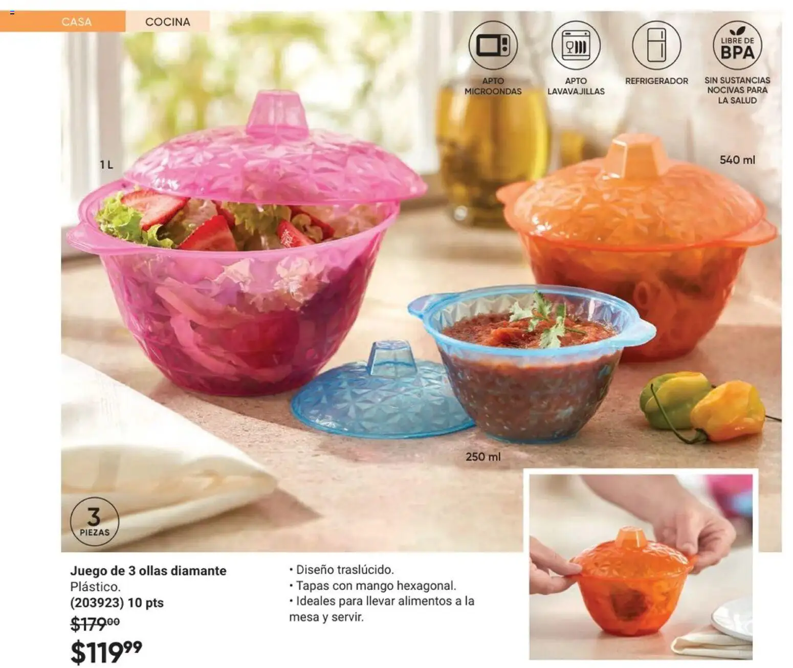 Nuevas ofertas de AVON válidas en toda la República Mexicana desde el 20.12.2025. ¡Encuentra las mejores ofertas en AVON Casa & Estilo 1 2026! | Página: 158 | Productos: Juego, Cocina, Lavavajillas, Mesa