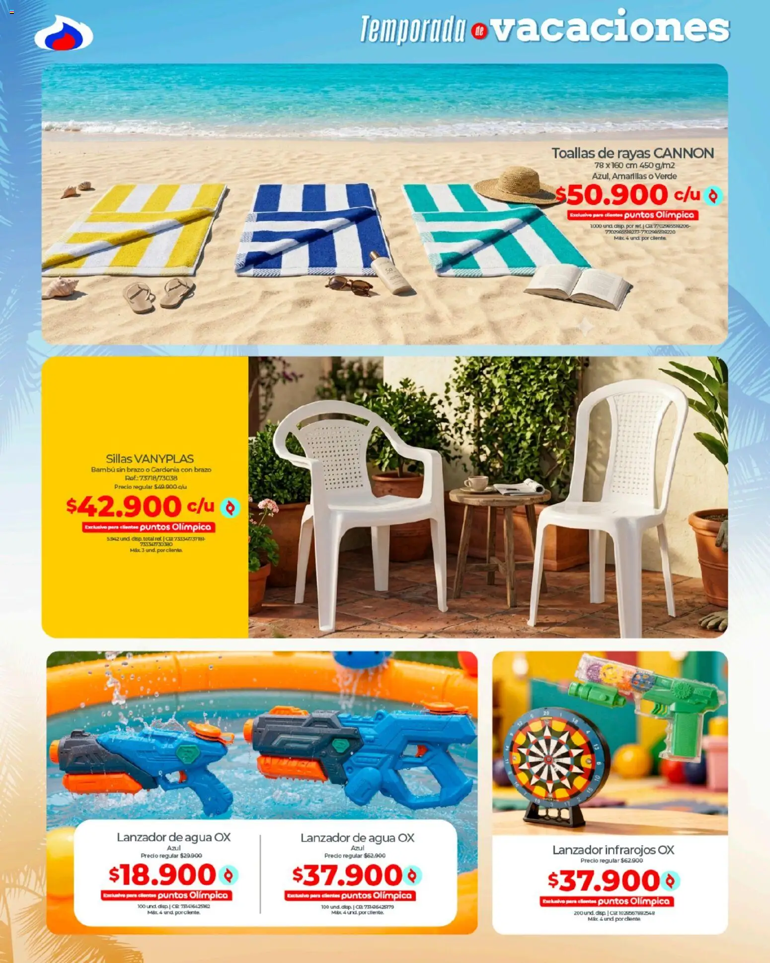 Olímpica catálogo revista - valida desde el 17.03.2026 | Página: 4 | Productos: Agua, Toallas