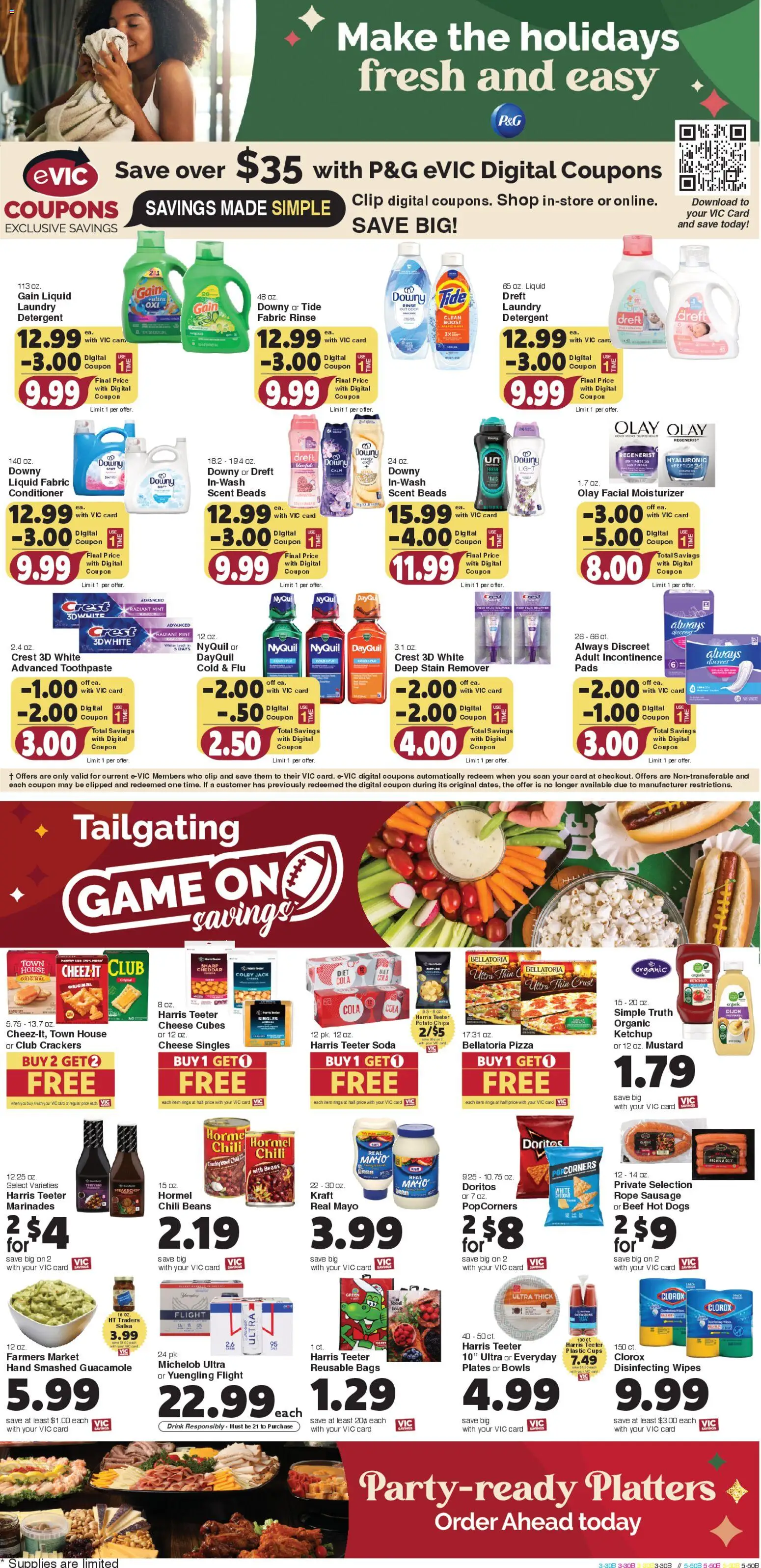Harris Teeter Weekly Ad - NC - valid from 03.12.2025 | Page: 9 | Products: Clip, Cheese, Ketchup, Pads