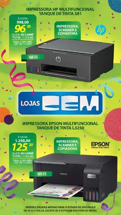 Lojas Cem - Ofertas atuais - Pré-Visualização do folheto da loja Lojas Cem, válido de 02.02.2026 | Página: 14 | Produtos: Multifuncional, Carne, Tanque, Impressora