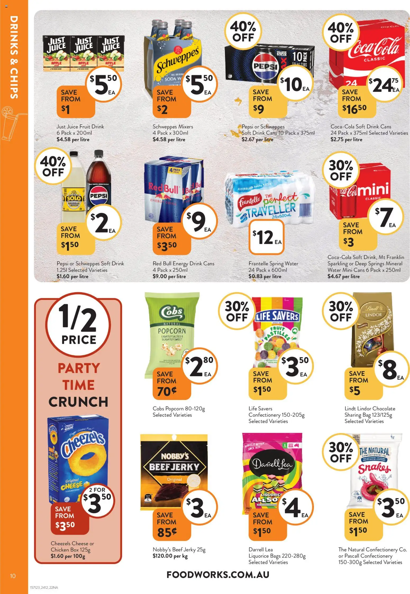 Foodworks catalogue - valid from 24.12.2025 | Page: 10 | Products: Cheese, Pepsi, Chips, Bag