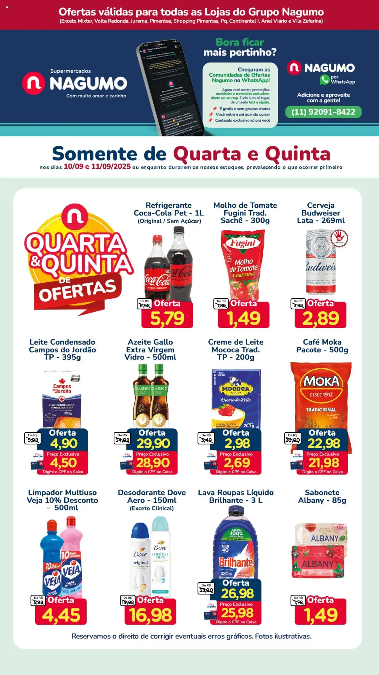 Nagumo Folheto - válido de 10.09.2025 | Página: 1 | Produtos: Limpador multiuso, Café, Creme, Dove