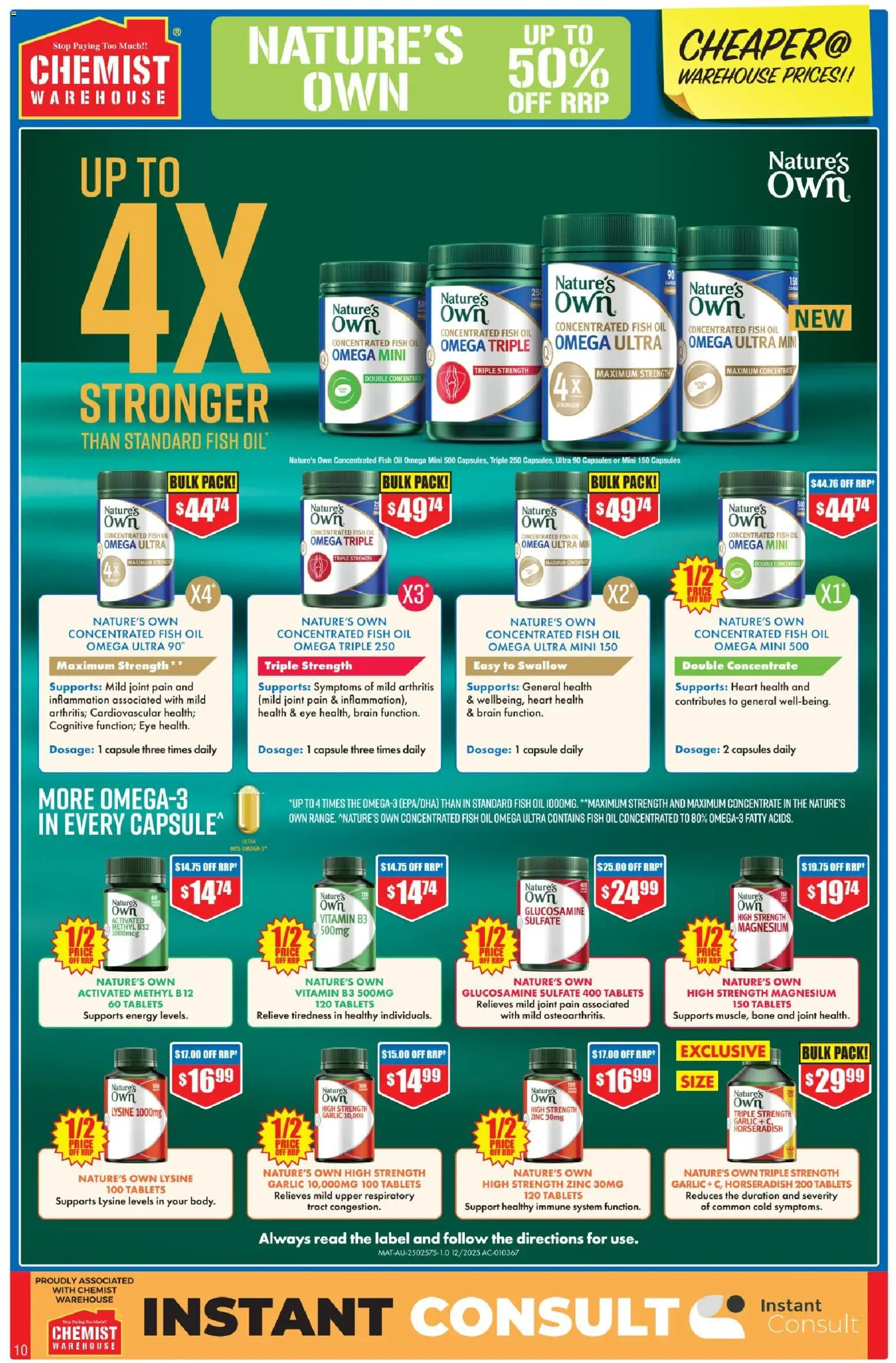 Chemist Warehouse catalogue - valid from 26.03.2026 | Page: 10 | Products: Oil, Fish, Garlic, Zinc