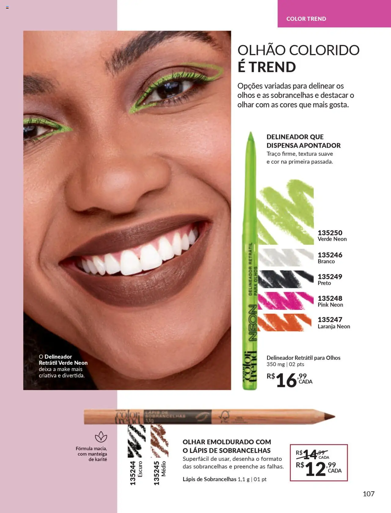 Avon Folheto - válido de 27.09.2025 | Página: 107 | Produtos: Delineador, Lápis, Manteiga