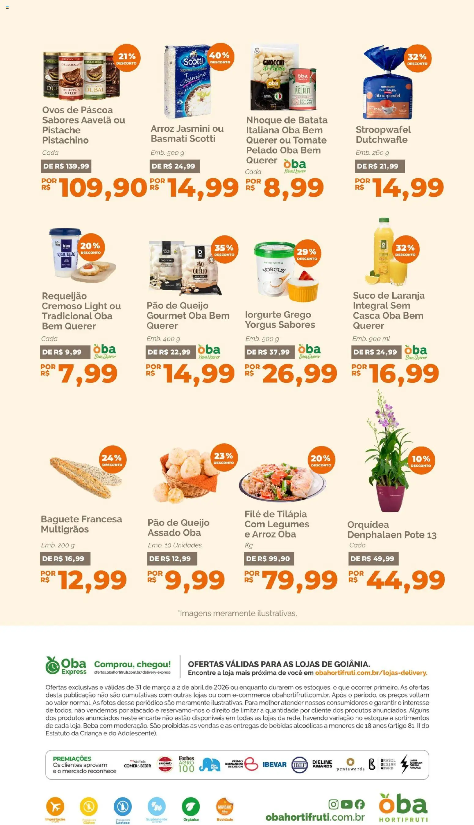 Oba Hortifruti Folheto - válido de 31.03.2026 | Página: 6 | Produtos: Denphalaen, Queijo, Requeijão, Avelã