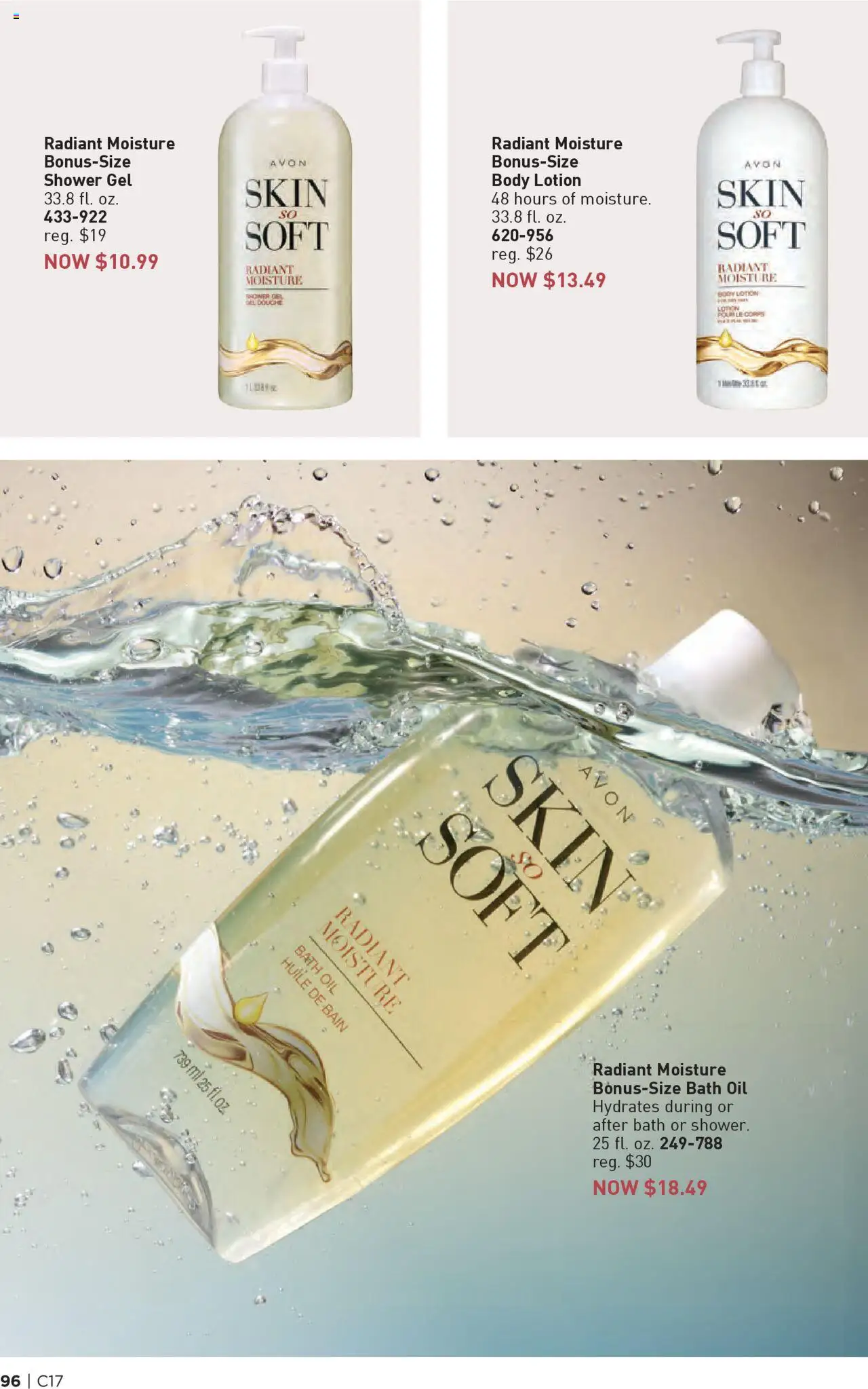 Avon Brochure - valid from 13.08.2025 | Page: 96 | Products: Bath, Shower, Oil, Shower gel