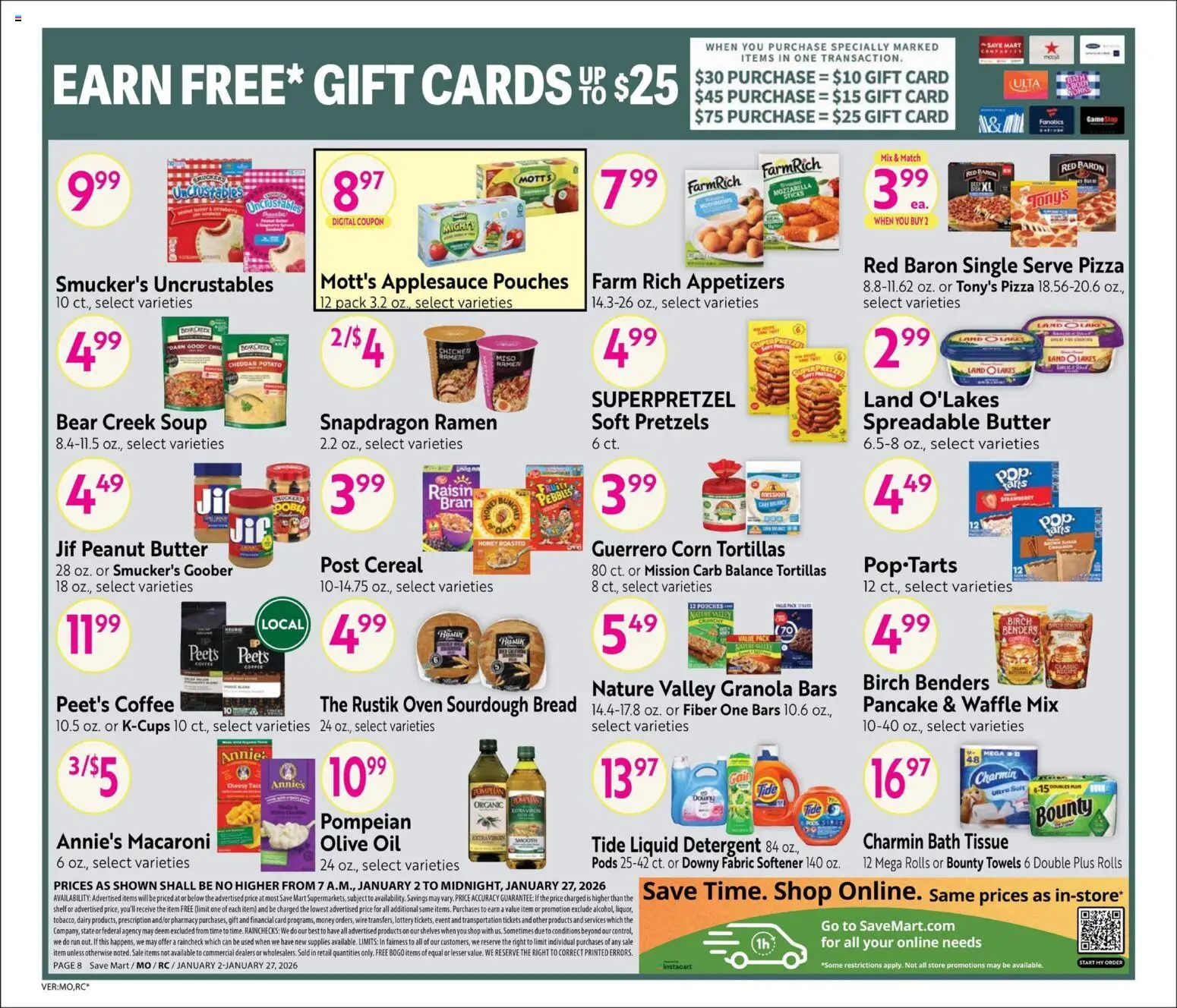 Save Mart Big Book of Savings - valid from 02.01.2026 | Page: 8 | Products: Butter, Detergent, Game, Oven