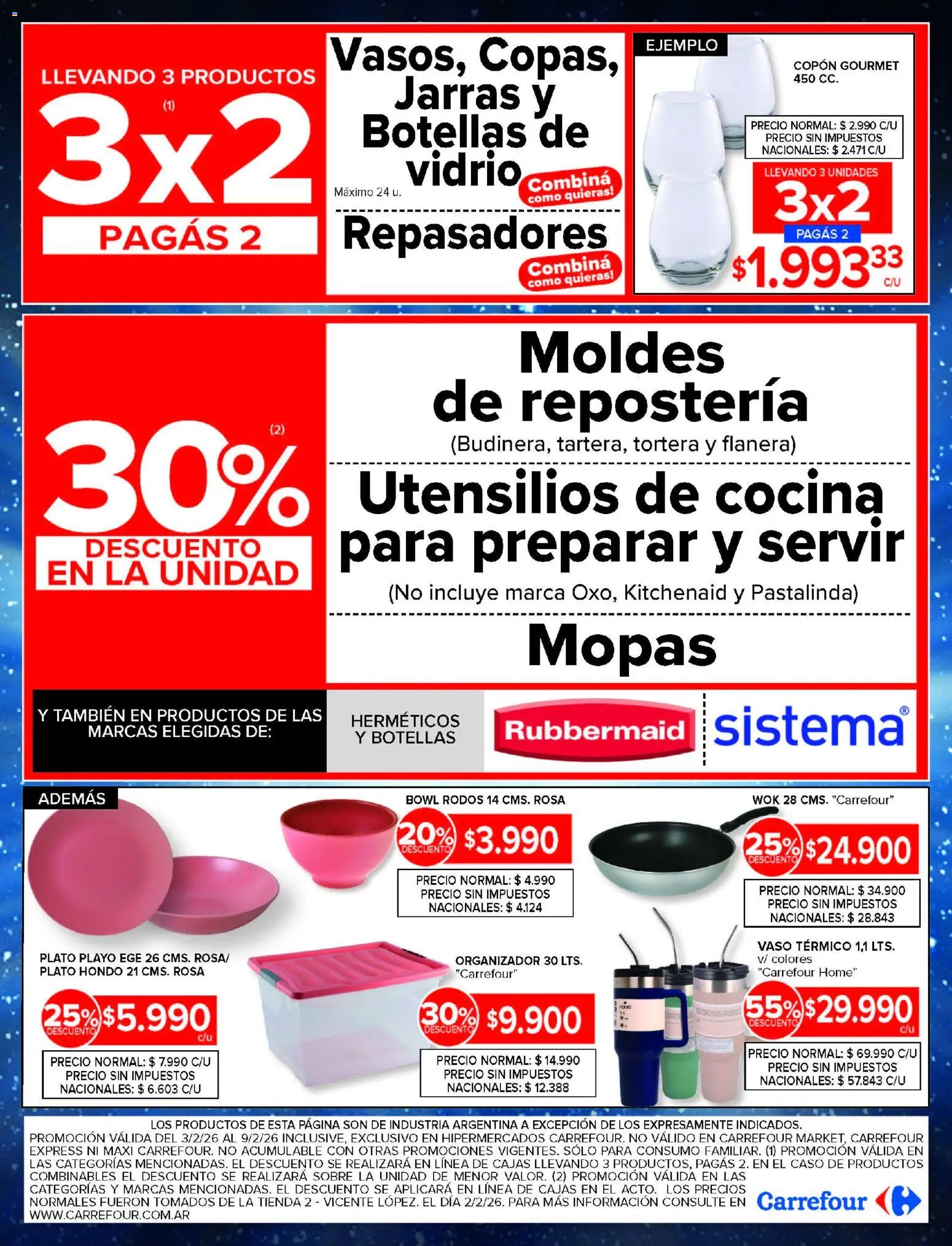 Carrefour - Ofertas Hiper │ válido desde el 03.02.2026 | Página: 25 | Productos: Organizador, Utensilios de cocina, Bowl, Wok