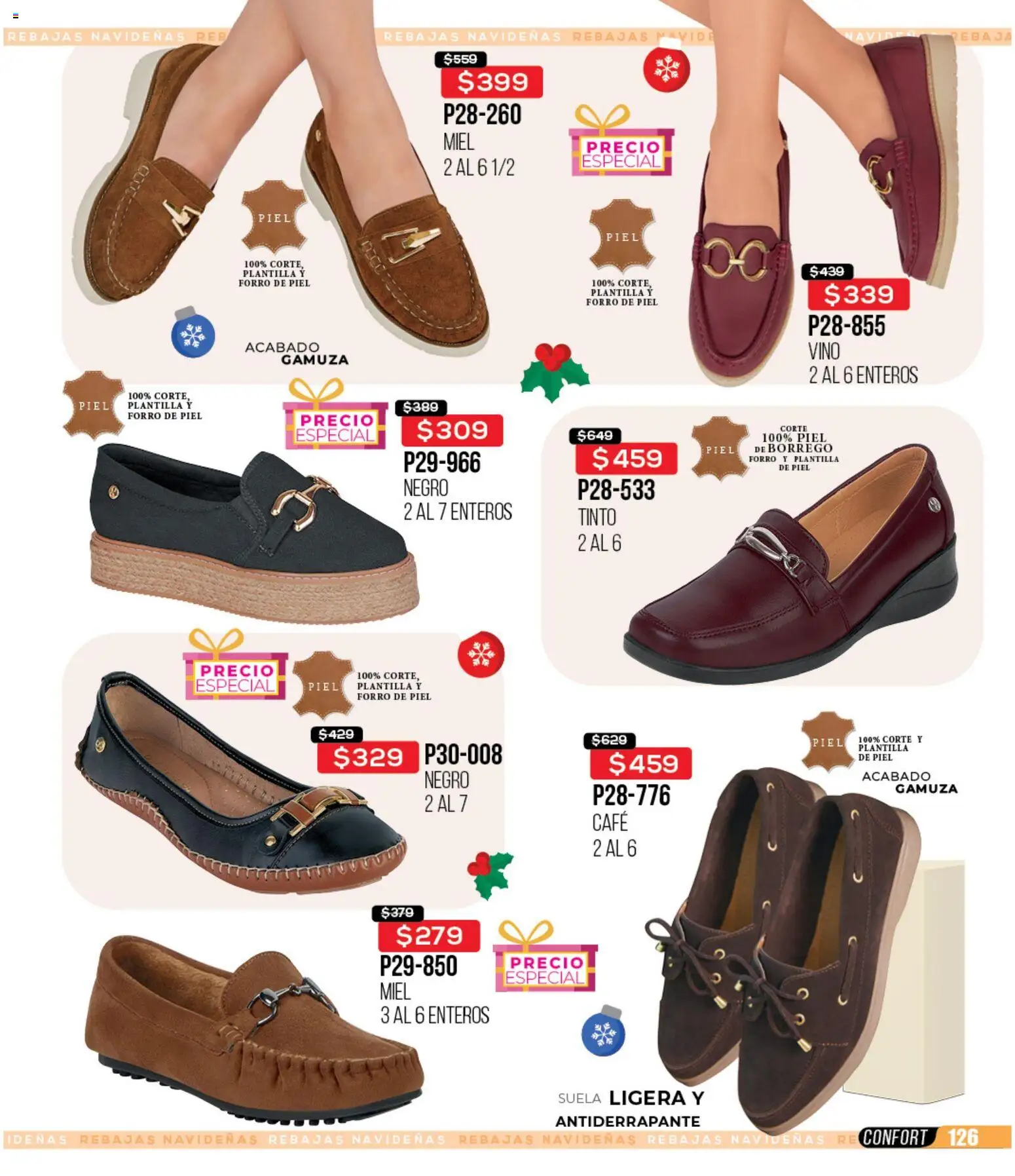 Nuevas ofertas de Cklass válidas en toda la República Mexicana desde el 30.11.2025. ¡Encuentra las mejores ofertas en Cklass catálogo Rebajas Navideñas Calzado! | Página: 127 | Productos: Café, Gamuza, Vino