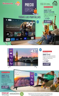 Nuevas ofertas de Del Sol y Woolworth válidas en toda la República Mexicana desde el 28.08.2025. ¡Encuentra las mejores ofertas en Del Sol y Woolworth - Catálogo - Para mi casa! | Página: 32 | Productos: Usb, Pantallas, Top, Video