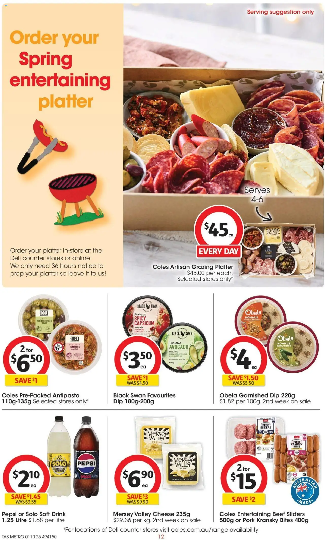Coles catalogue - valid from 01.10.2025 | Page: 12 | Products: Pork, Beef, Pepsi, Sugar