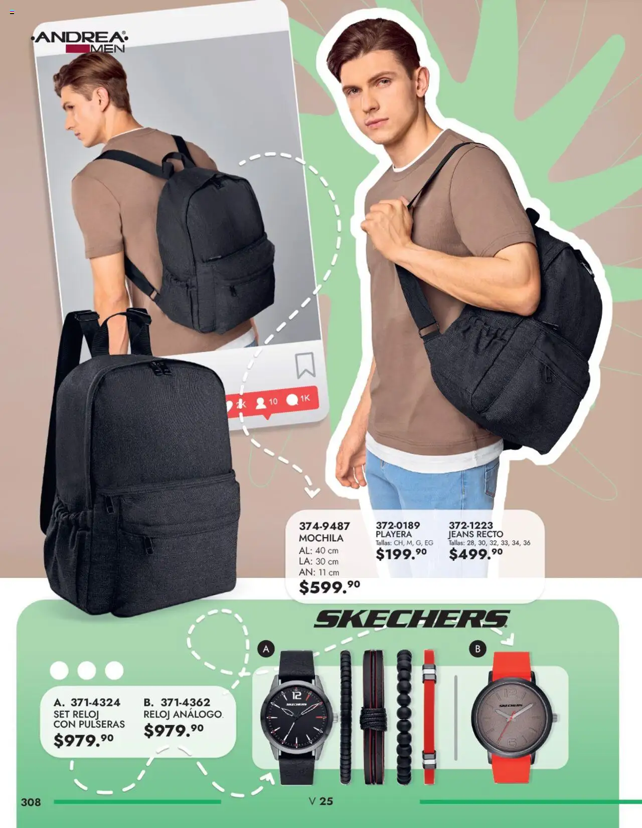 Nuevas ofertas de Andrea válidas en toda la República Mexicana desde el 25.05.2025. ¡Encuentra las mejores ofertas en Andrea catálogo Accesorios Caballero! | Página: 12 | Productos: Mochila, Playera, Reloj