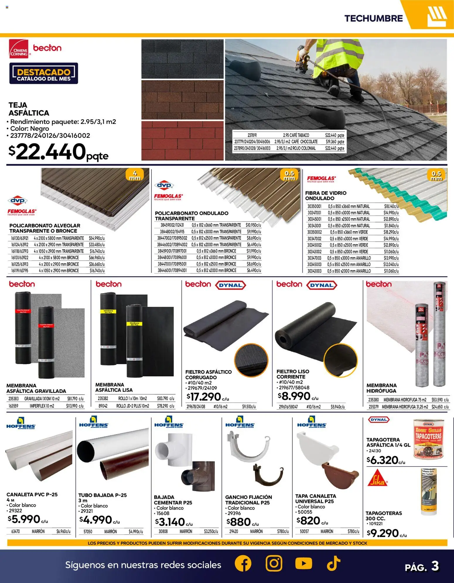 Construmart Ofertas │ válido desde el 01.04.2026 | Página: 3 | Productos: Membrana, Canaleta, Café, Chocolate