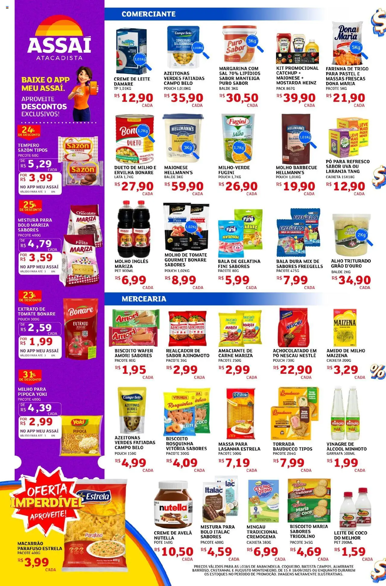 Assaí Atacadista Folheto - válido de 15.09.2025 | Página: 2 | Produtos: Nescau, Molho inglês, Arroz, Lasanha