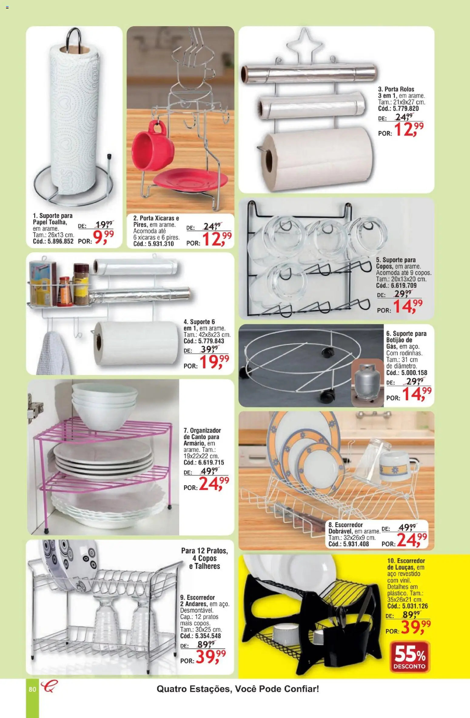 Quatro Estações Folheto - válido de 01.02.2026 | Página: 76 | Produtos: Organizador, Porta, Talheres, Xícaras