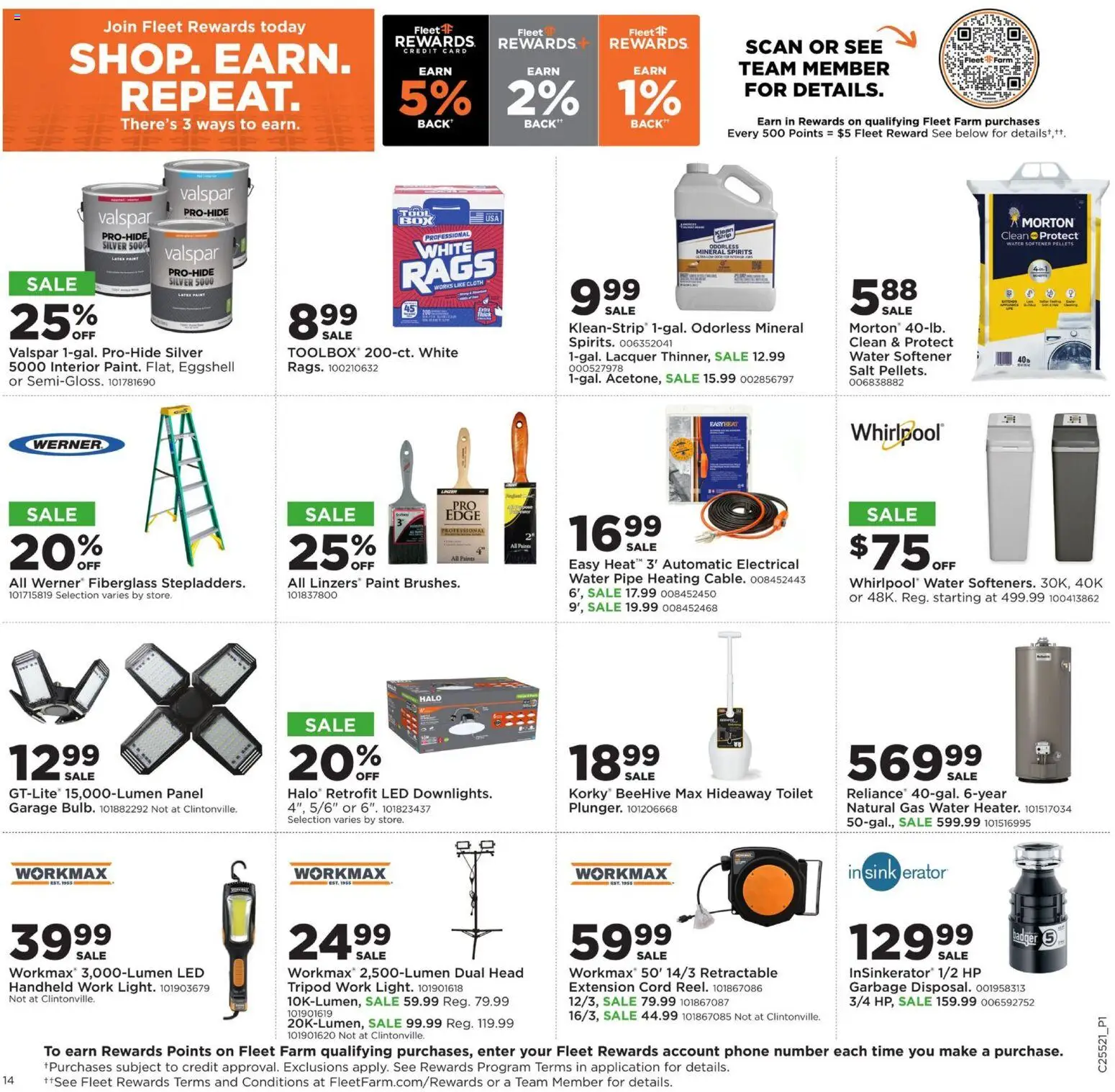 Mills Fleet Farm Weekly Ad - valid from 25.12.2025 | Page: 15 | Products: Pipe, Water, Salt, Phone