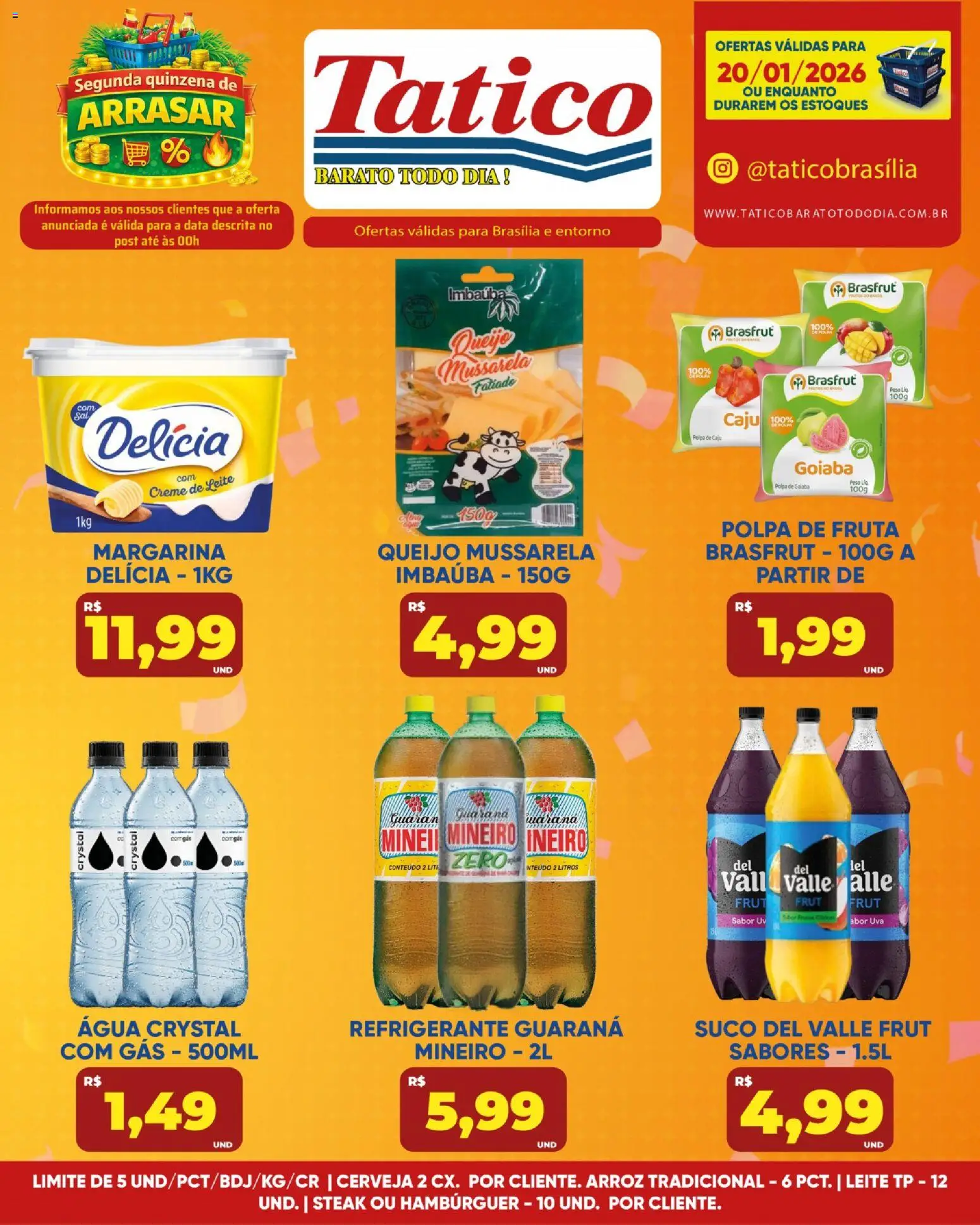 Tatico Folheto - válido de 20.01.2026 | Página: 5 | Produtos: Queijo, Cerveja, Refrigerante, Margarina