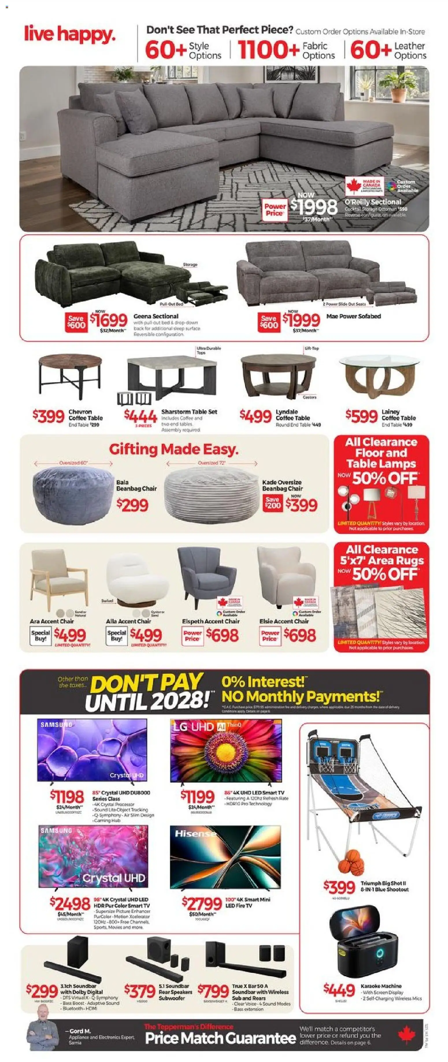 Tepperman's flyer valid from 18.12.2025 | Page: 6 | Products: Bed, Table, Chair, Coffee