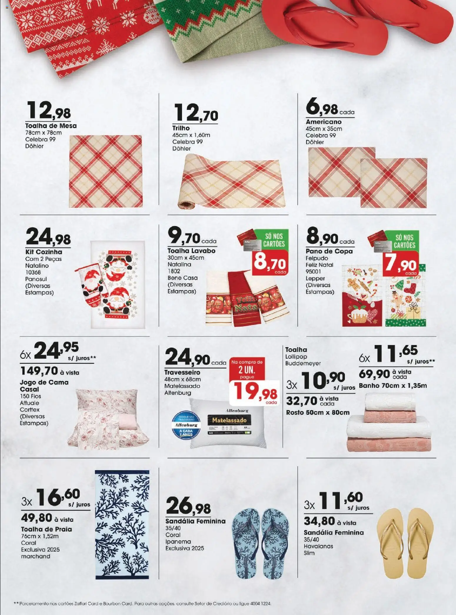 Zaffari Folheto - válido de 18.11.2025 | Página: 17 | Produtos: Jogo de cama, Cama, Nata, Toalha de mesa