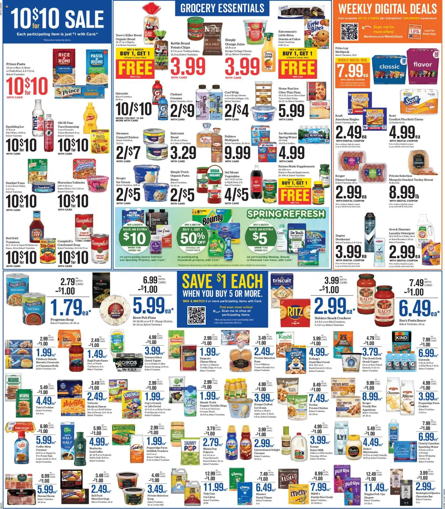 Mariano's Weekly Ad - valid from 08.04.2026 | Page: 5 | Products: Hammer, Juice, Deodorant, Sausage