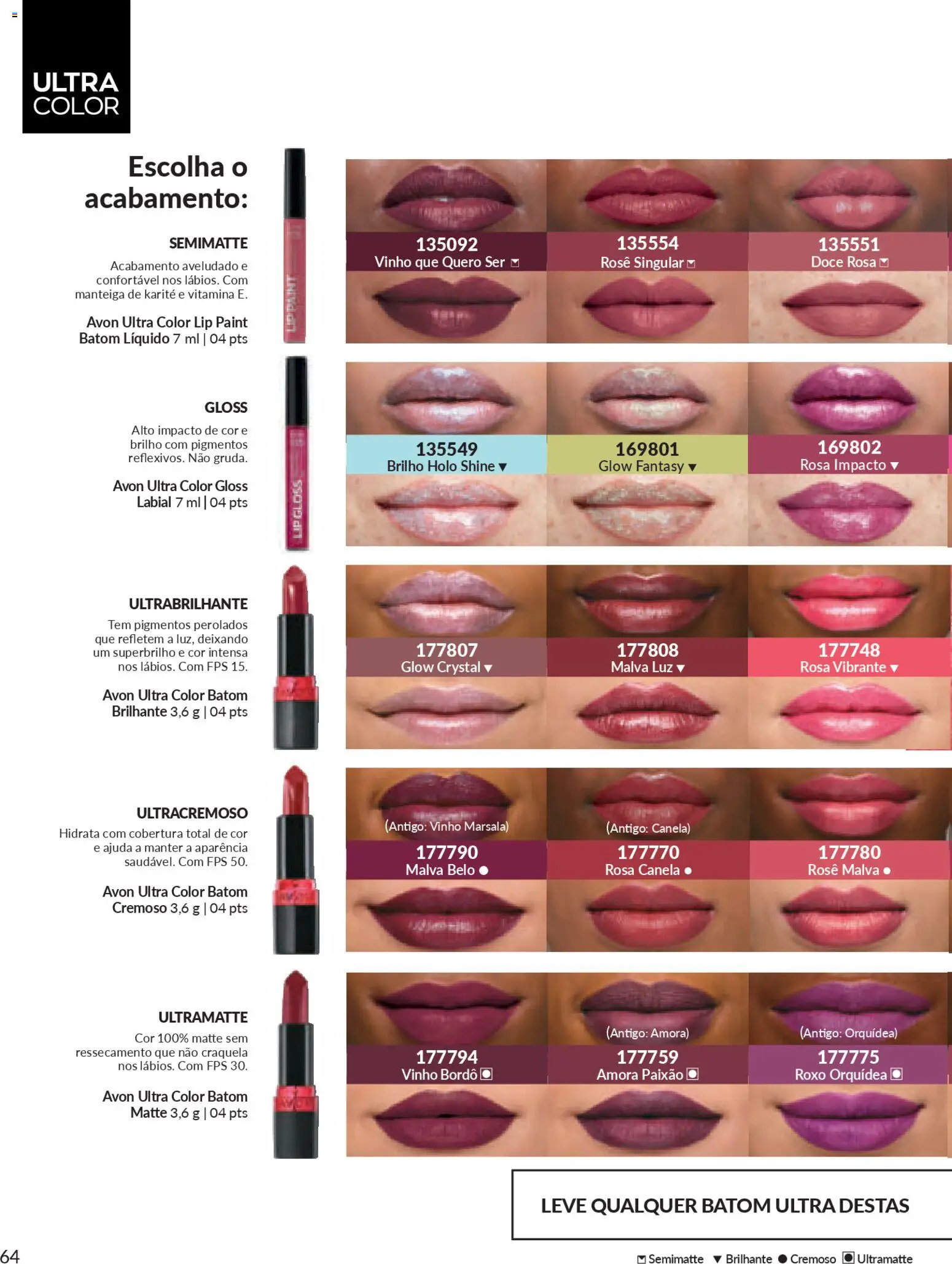 Avon Folheto - válido de 21.11.2025 | Página: 64 | Produtos: Batom, Gloss labial, Manteiga, Canela