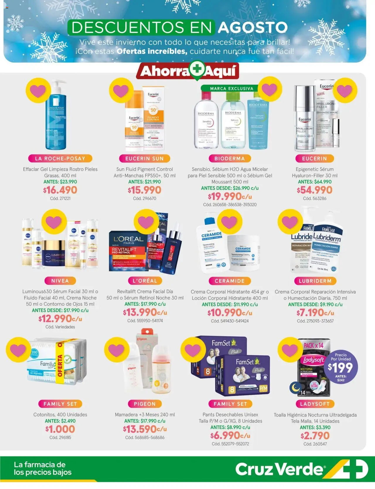 Belleza y Cuidado Personal Cruz Verde │ válido desde el 01.08.2025 | Página: 3 | Productos: Contorno, Toalla, Algodón, Contorno de ojos