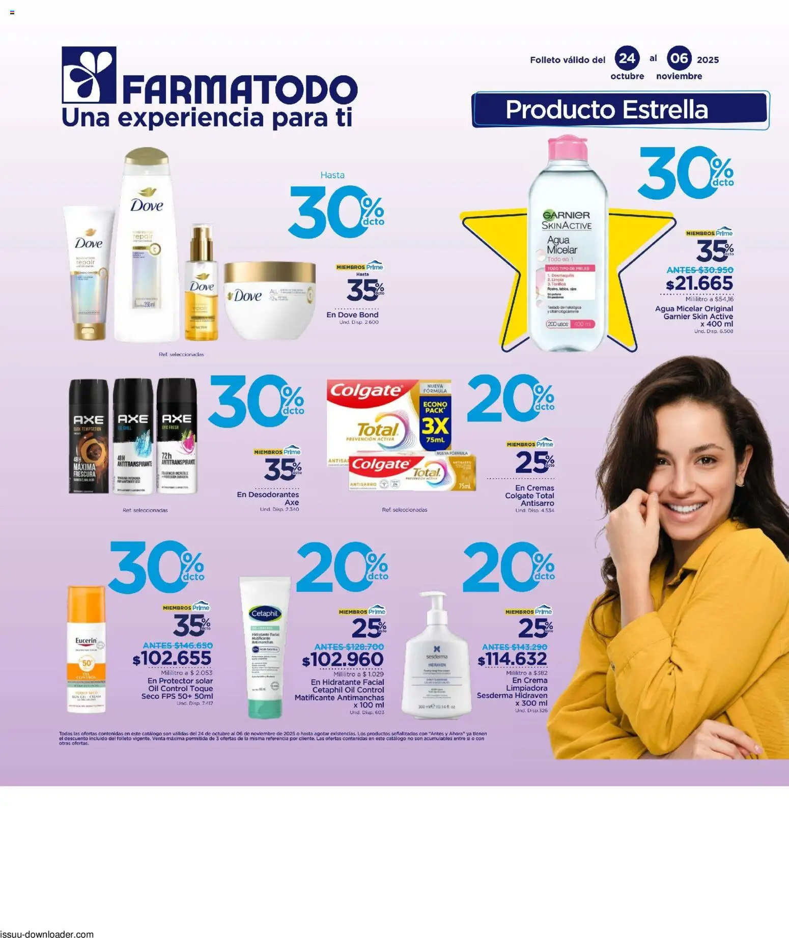 FarmaTodo revista - valida desde el 24.10.2025 | Página: 1 | Productos: Agua, Agua micelar, Crema, Antitranspirante