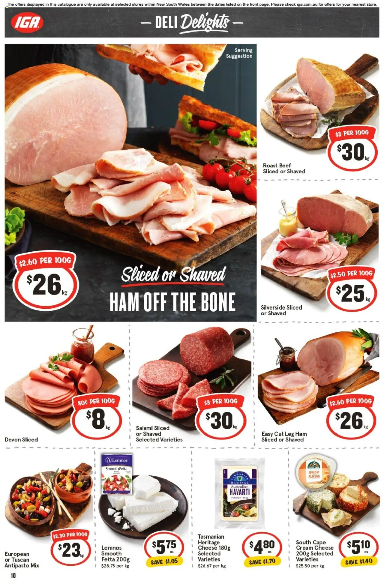 IGA catalogue - valid from 22.10.2025 | Page: 13 | Products: Cheese, Salami, Ham, Beef