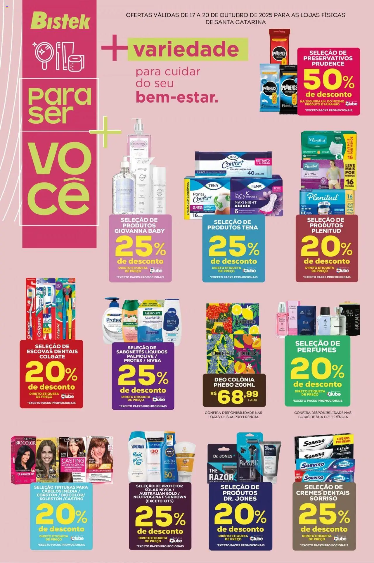 Bistek Supermercados Folheto - válido de 17.10.2025 | Página: 3 | Produtos: Creme, Piscina, Algodão, Perfumes