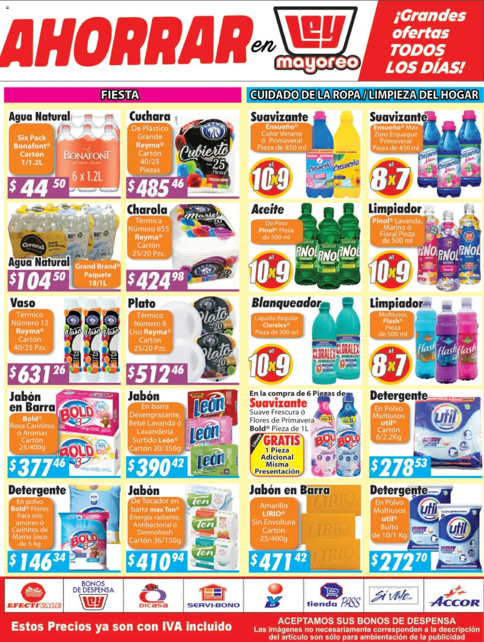 Nuevas ofertas de Casa Ley válidas en toda la República Mexicana desde el 26.01.2026. ¡Encuentra las mejores ofertas en Casa Ley folleto Frontera! | Página: 4 | Productos: Aceite, Ropa, Barra, Polvo