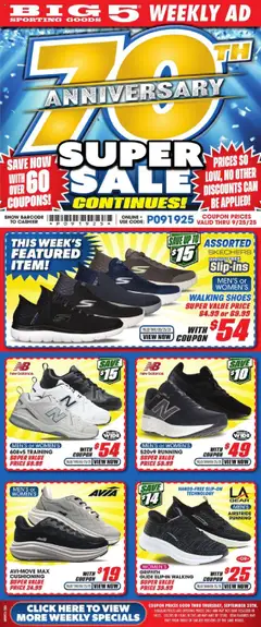Preview of Big 5 Sporting Goods weekly ads valid from 19.09.2025