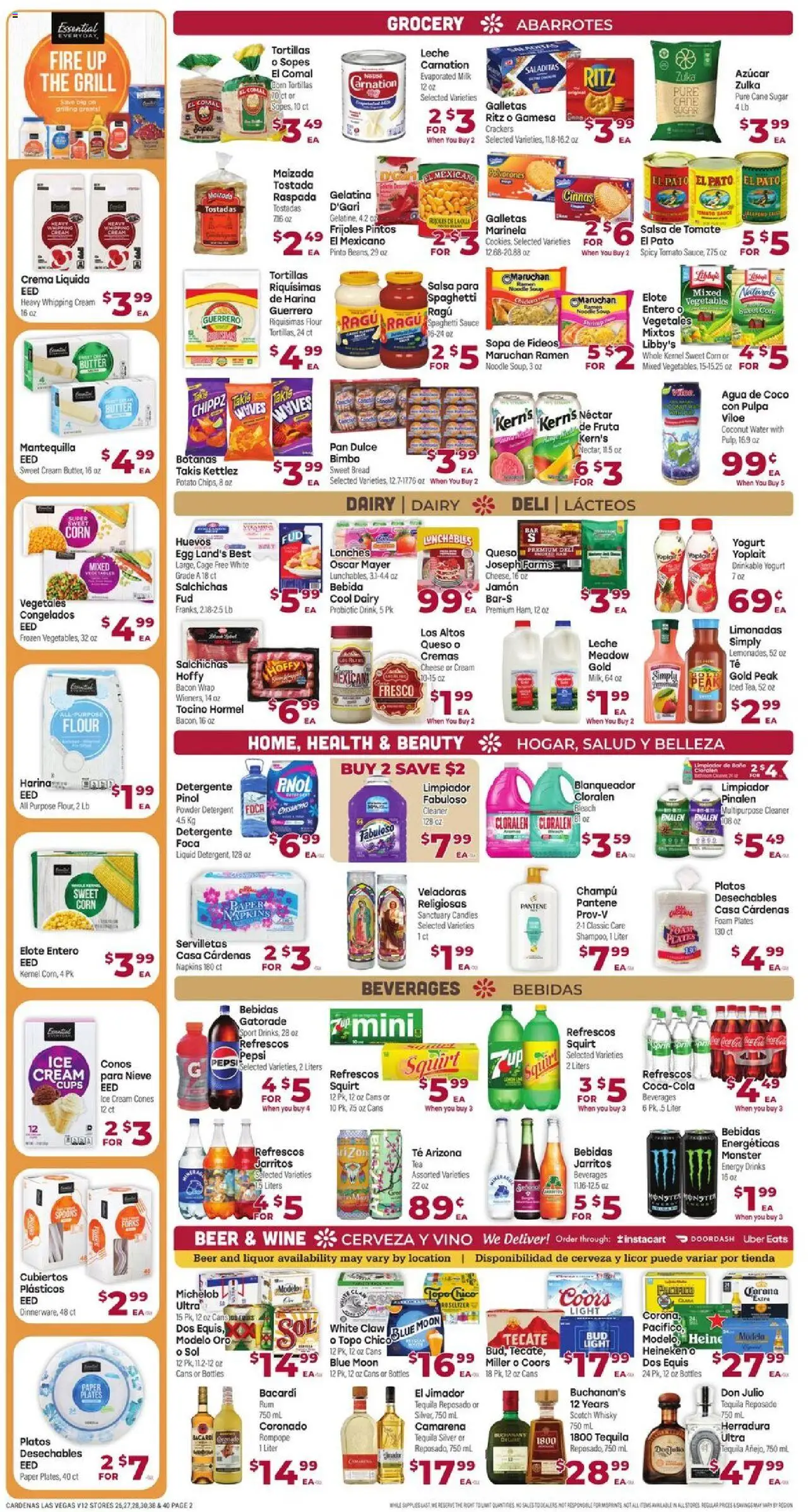 Cardenas Weekly Ad - NV - valid from 20.08.2025 | Page: 2 | Products: Powder, Yogurt, Cream, Water