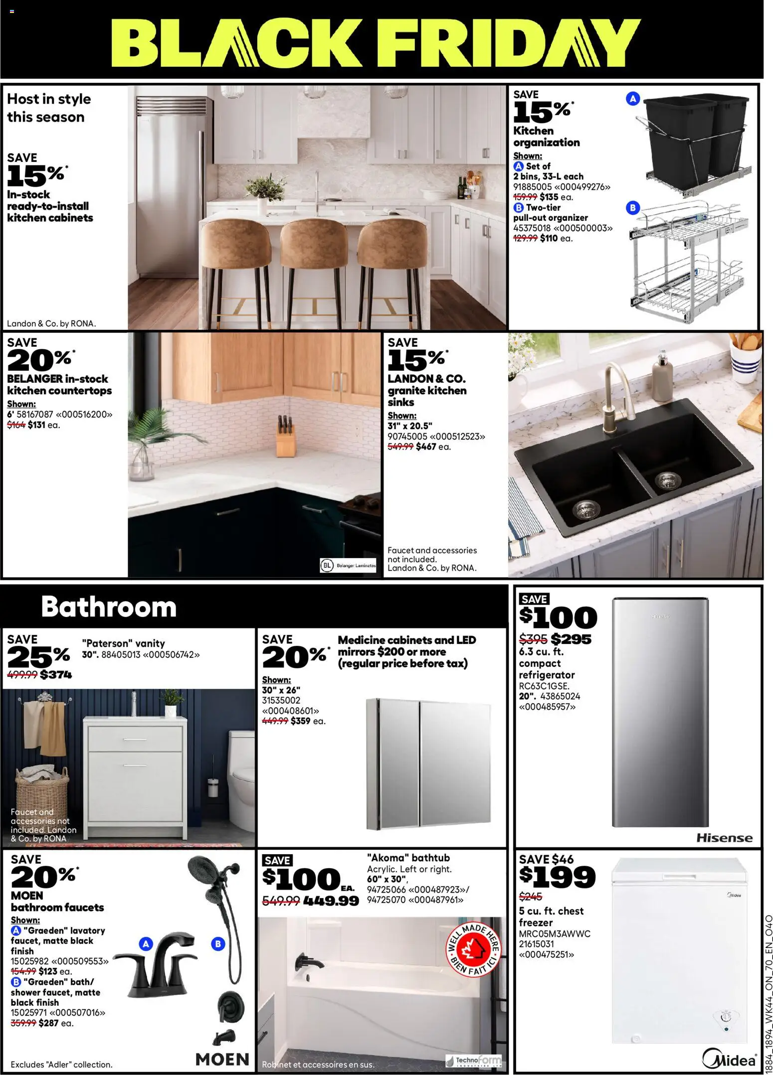 Rona flyer valid from 27.11.2025 | Page: 10 | Products: Refrigerator, Freezer, Shower