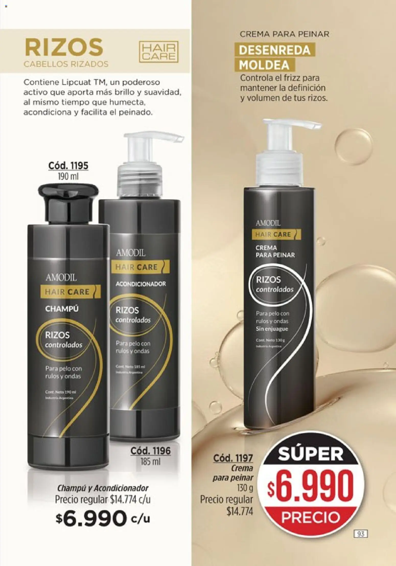 Catálogo Amodil Campaña 6 │ válido desde el 04.03.2026 | Página: 93 | Productos: Champú, Acondicionador, Brillo, Crema