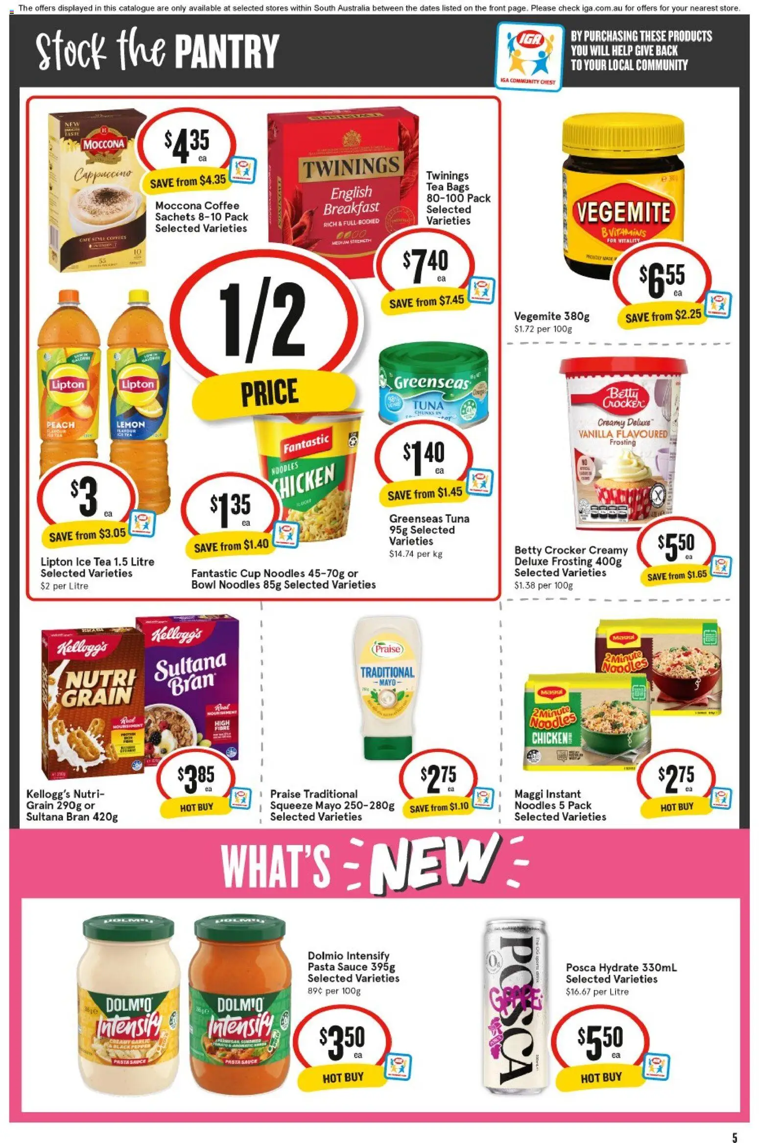 IGA catalogue - valid from 21.01.2026 | Page: 5 | Products: Coffee, Pepper, Lemon, Tuna
