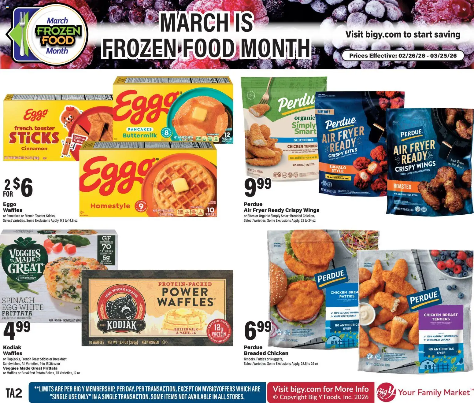 Big Y Ad - valid from 26.02.2026 | Page: 2 | Products: Toaster, Spinach, Oven, The oven