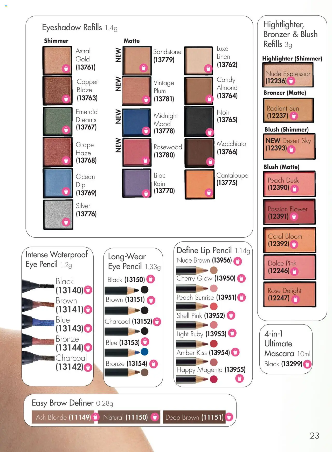 Nutrimetics catalogue - valid from 01.07.2025 | Page: 23 | Products: Emerald, Light, Highlighter, Mascara