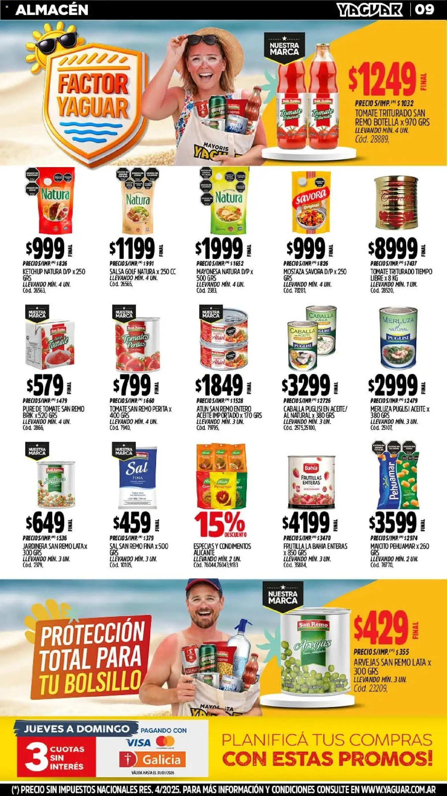 Yaguar - Oferta Semanal Córdoba │ válido desde el 26.01.2026 | Página: 9 | Productos: Frutilla, Ketchup, Salsa Golf, Tomates