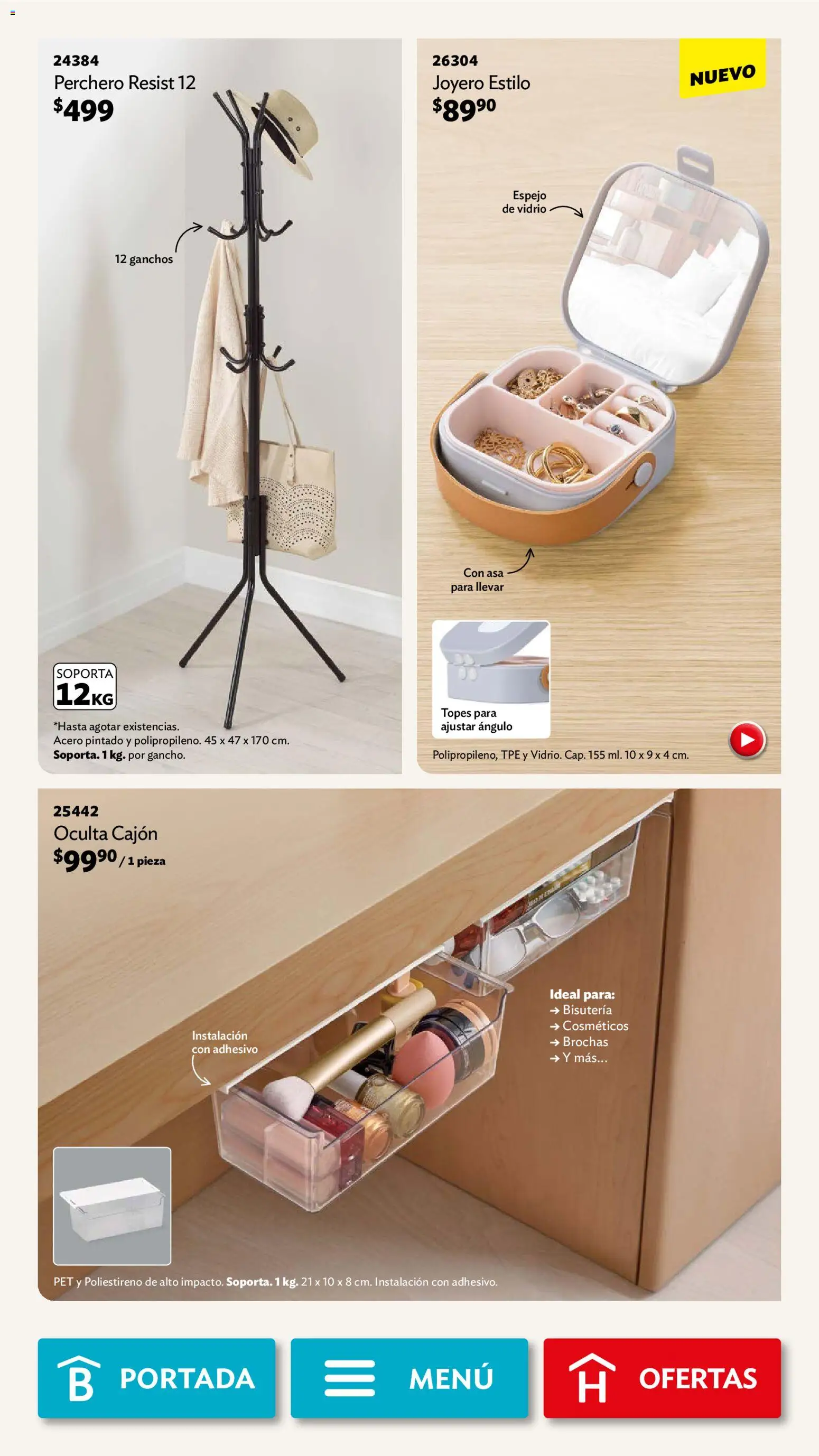 Nuevas ofertas de Betterware válidas en toda la República Mexicana desde el 02.03.2026. ¡Encuentra las mejores ofertas en Betterware campaña 3 2026! | Página: 21 | Productos: Espejo, Perchero